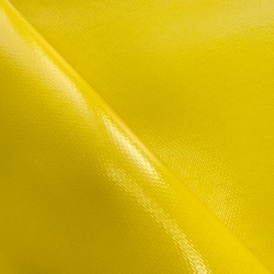 Ткань ПВХ 600 гр/м2 плотная, Жёлтый (Ширина 150см), на отрез  в Новотроицке