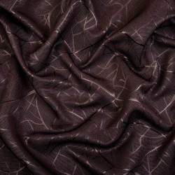 Ткань Блэкаут для штор &quot;Ледовое тиснение цвет Темно-Коричневый&quot; (на отрез)  в Новотроицке
