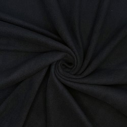 Ткань Флис Односторонний 130 гр/м2, цвет Черный (на отрез)  в Новотроицке