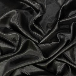 Ткань Атлас-сатин, цвет Черный (на отрез)  в Новотроицке