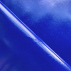 Ткань ПВХ 450 гр/м2, Синий (Ширина 160см), на отрез  в Новотроицке