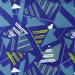 Ткань Оксфорд 210D PU, принт &quot;Лимонные треугольники&quot; (на отрез)  в Новотроицке